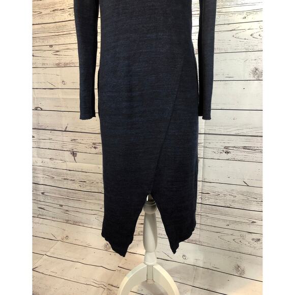 Anthropologie Moth Crossback Knit Long Sleeve Midi Dress in navy size XS - Picture 6 of 9
